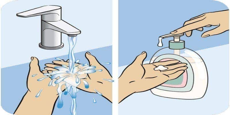 Rửa tay trước khi thử đường hay tiêm insulin