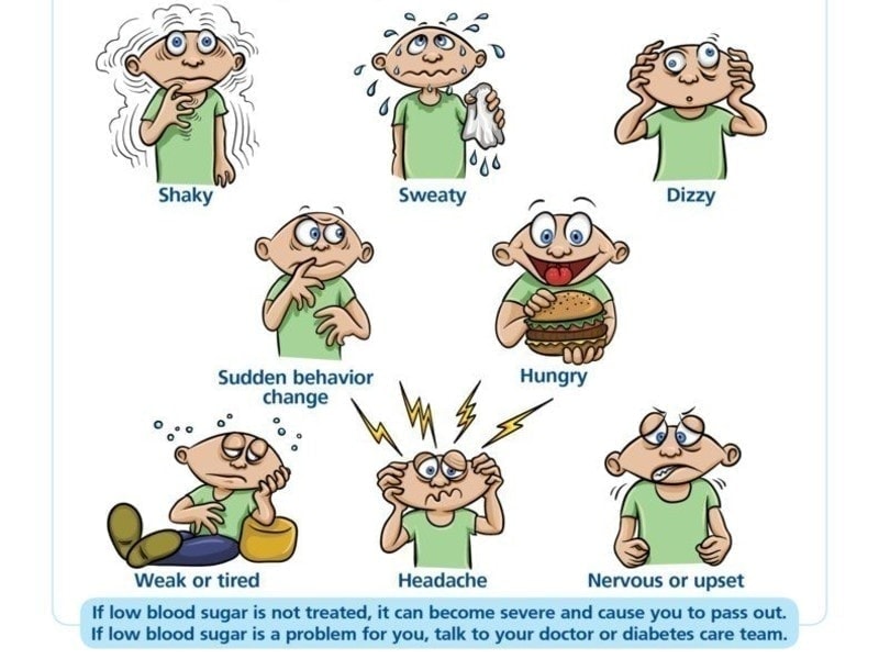 Các triệu chứng hạ đường huyết. Người bệnh tiểu đường tập thể dục nên biết